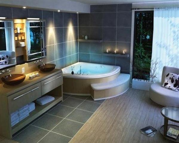 Bathroom of Modern Luxury Justin Bieber House With Awesome Lighting Ideas